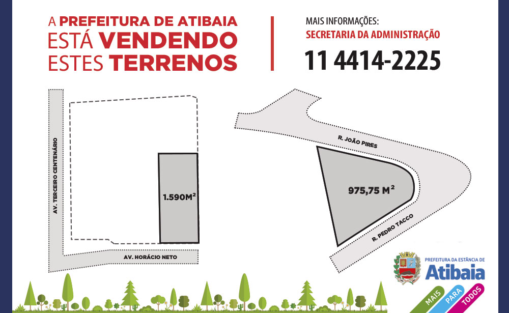 Prefeitura de Atibaia lança edital para venda de terrenos na cidade