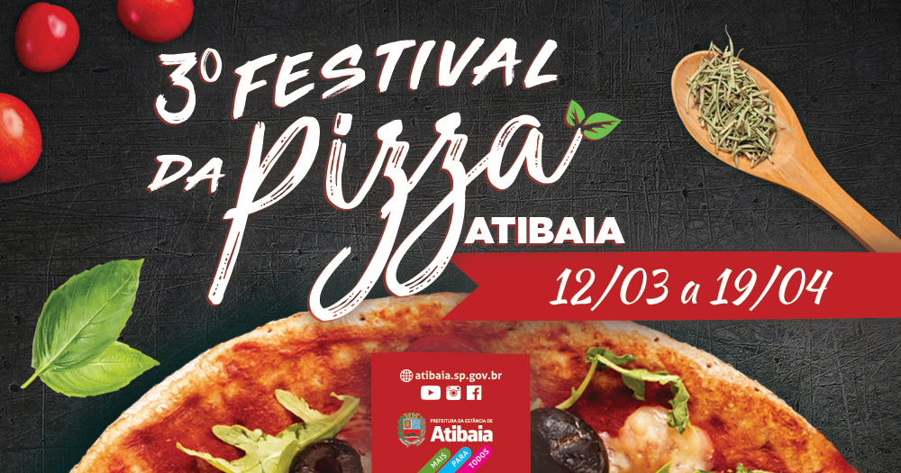 3º Festival da Pizza de Atibaia começa dia 12 de março