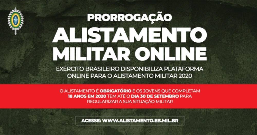 Alistamento Militar tem prazo prorrogado até final de setembro