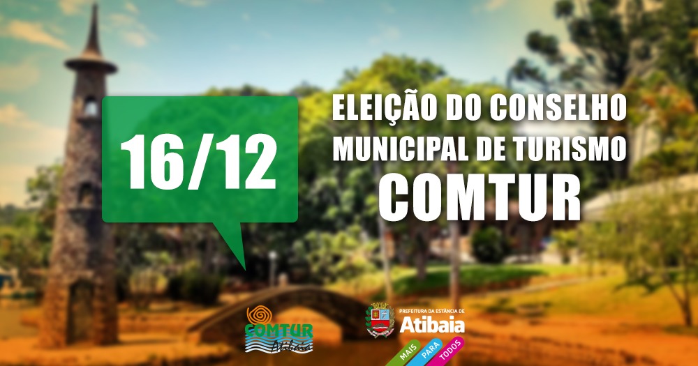 Eleição do Comtur Atibaia acontece nesta quarta-feira (16)
