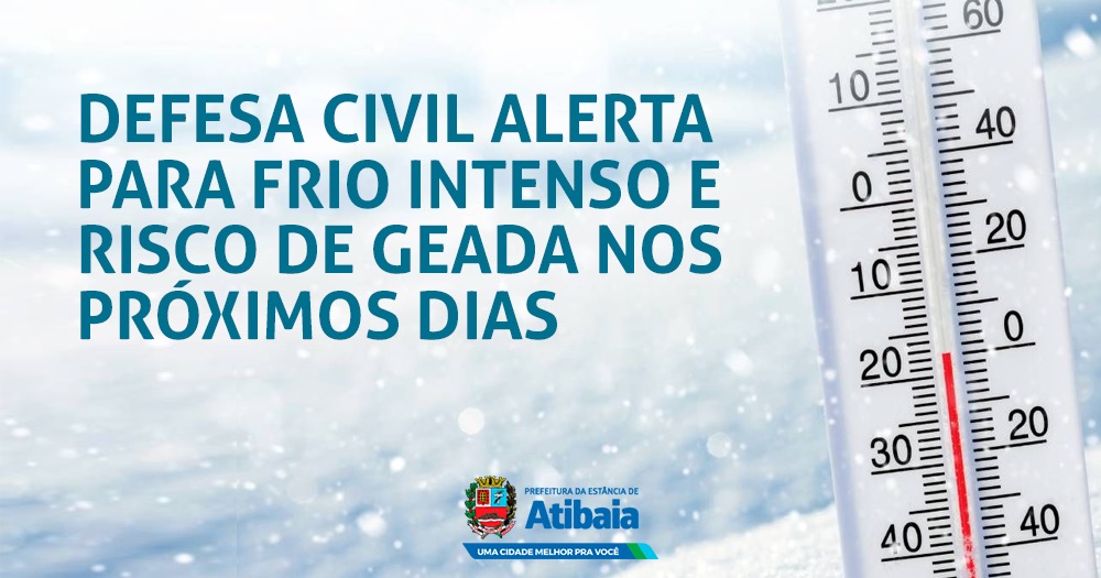 Defesa Civil alerta para frio intenso e risco de geada nos próximos dias