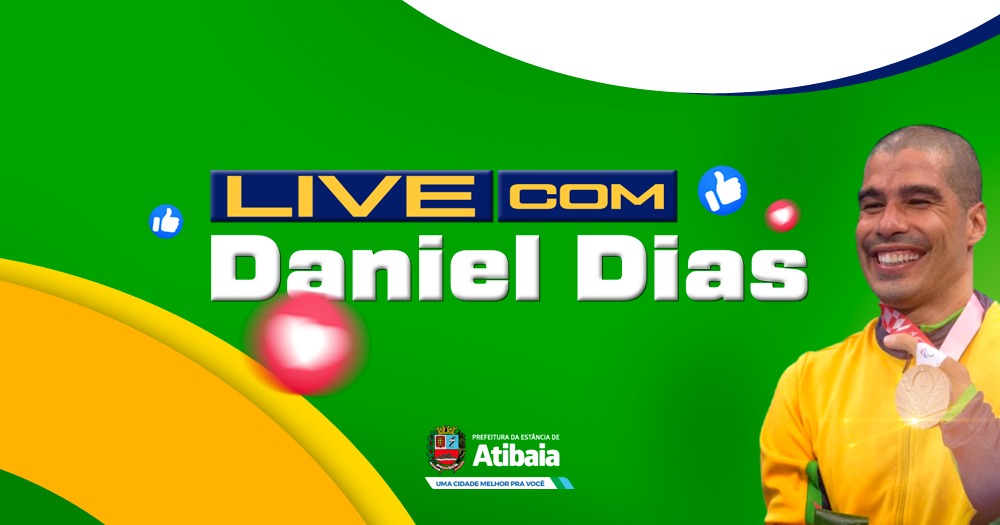 Prefeitura de Atibaia promove live com paratleta Daniel Dias nesta quarta-feira (29)