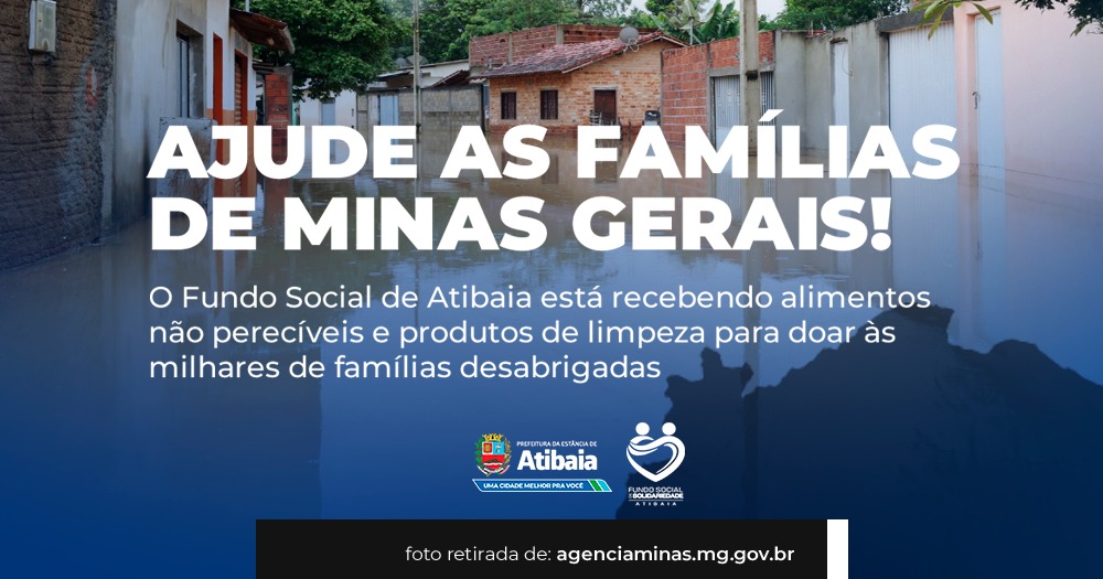 Campanha do Fundo Social para ajudar vítimas das chuvas em MG vai até quarta (19)