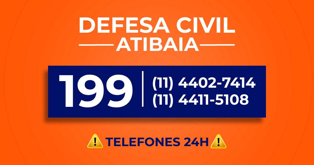 Defesa Civil de Atibaia reforça canais de atendimento