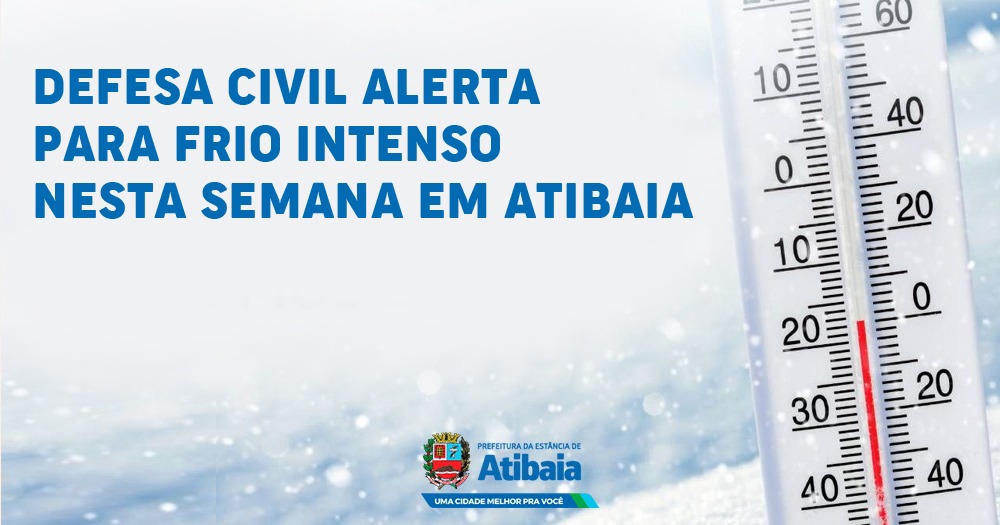 Defesa Civil alerta para frio intenso nesta semana em Atibaia