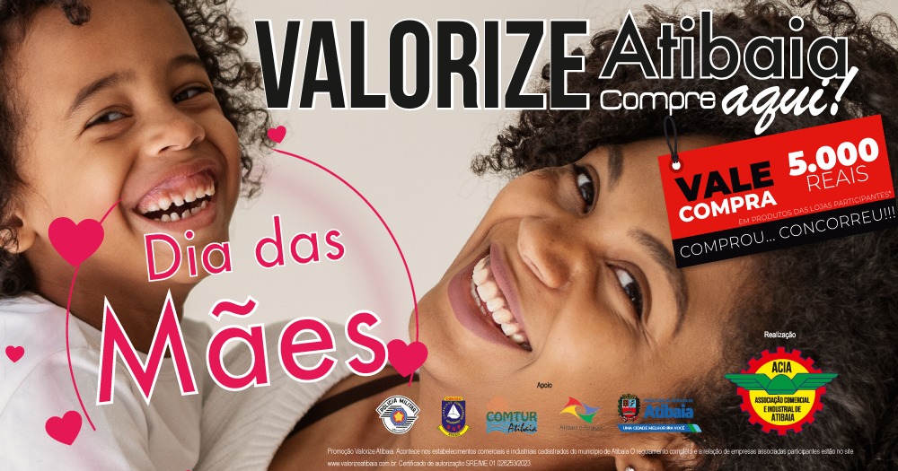 Dia das Mães: comércio conta com mais uma edição da campanha “Valorize Atibaia, Compre Aqui”